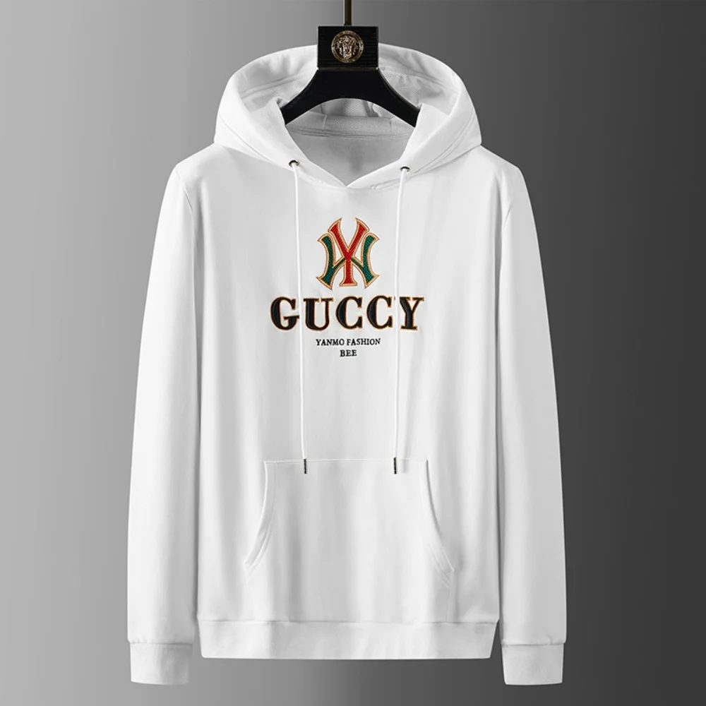 

Europe Station High-end Heavy Printing Long Sleeve T-shirt Men's Casual Fashion European Goods Light Luxury Round Neck Hoodie
