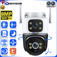 Tuya 4K 8MP Dual Lens Wifi PTZ Camera Outdoor Wireless Color Night CCTV Security Surveillance Camera Auto Tracking IP Smart Life