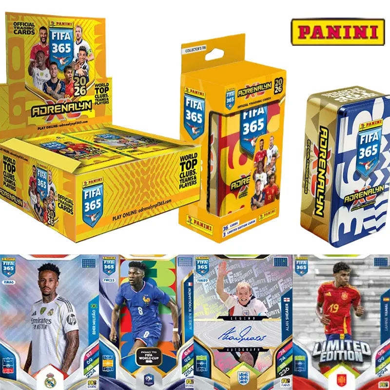 

Оригинальные официальные футбольные карточки Panini FIFA 365 2026: Коллекция автографов классических игроков (Холанд, Месси) – Подарок-игрушка