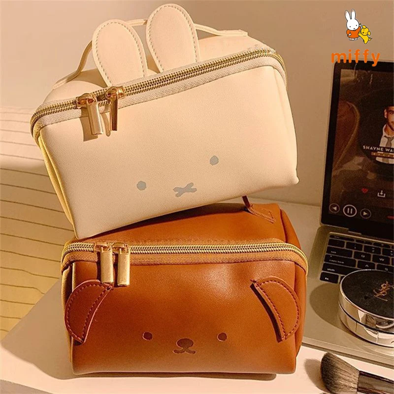 

Cute Miffy Handbag Creative Cartoon Boris Portable Storage Bag Multi Functional Fashion Makeup Bags Anime Accessories Girl Gifts
