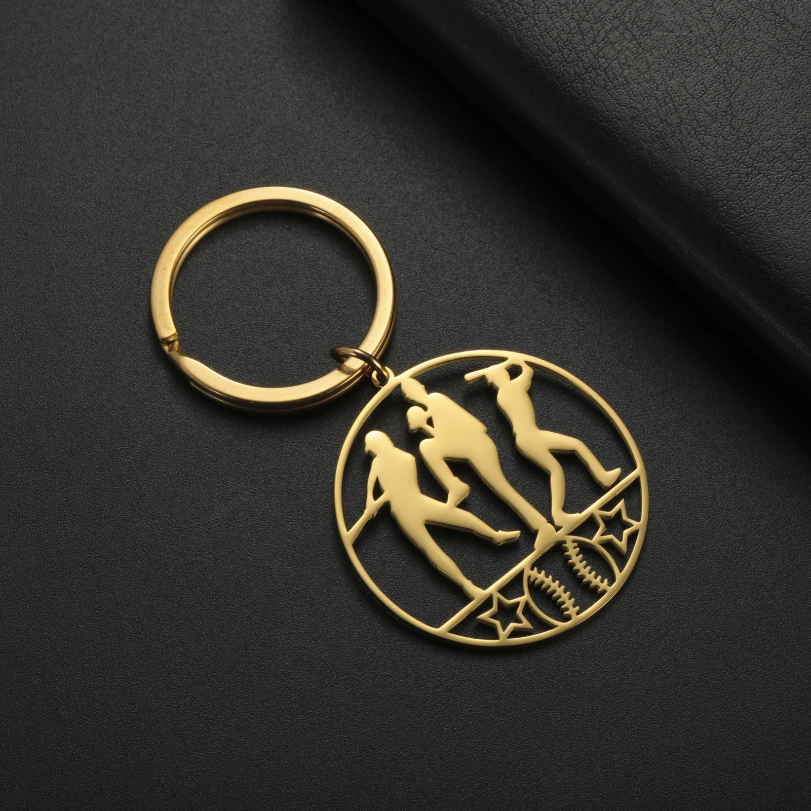 COOLTIME Sporte reignis Schwimmen Basketball Anhänger Schlüssel bund Edelstahl Sportler Schlüssel ring Auto Schlüssel bund Sport liebhaber Schmuck – Detail 15