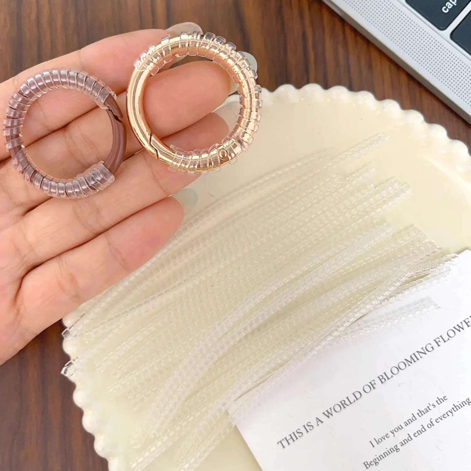 Anti-loss Buckle Protective Ring for Labubu Reusable Clear Silicone Rope Doll Keychain Protection Rings Winding Fixed Accessory