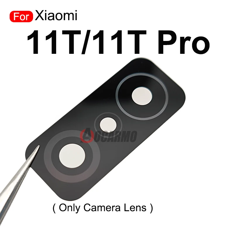 1Pcs For Xiaomi 11T Pro Mi11 Back Rear Camera Lens With Frame Replacement Parts