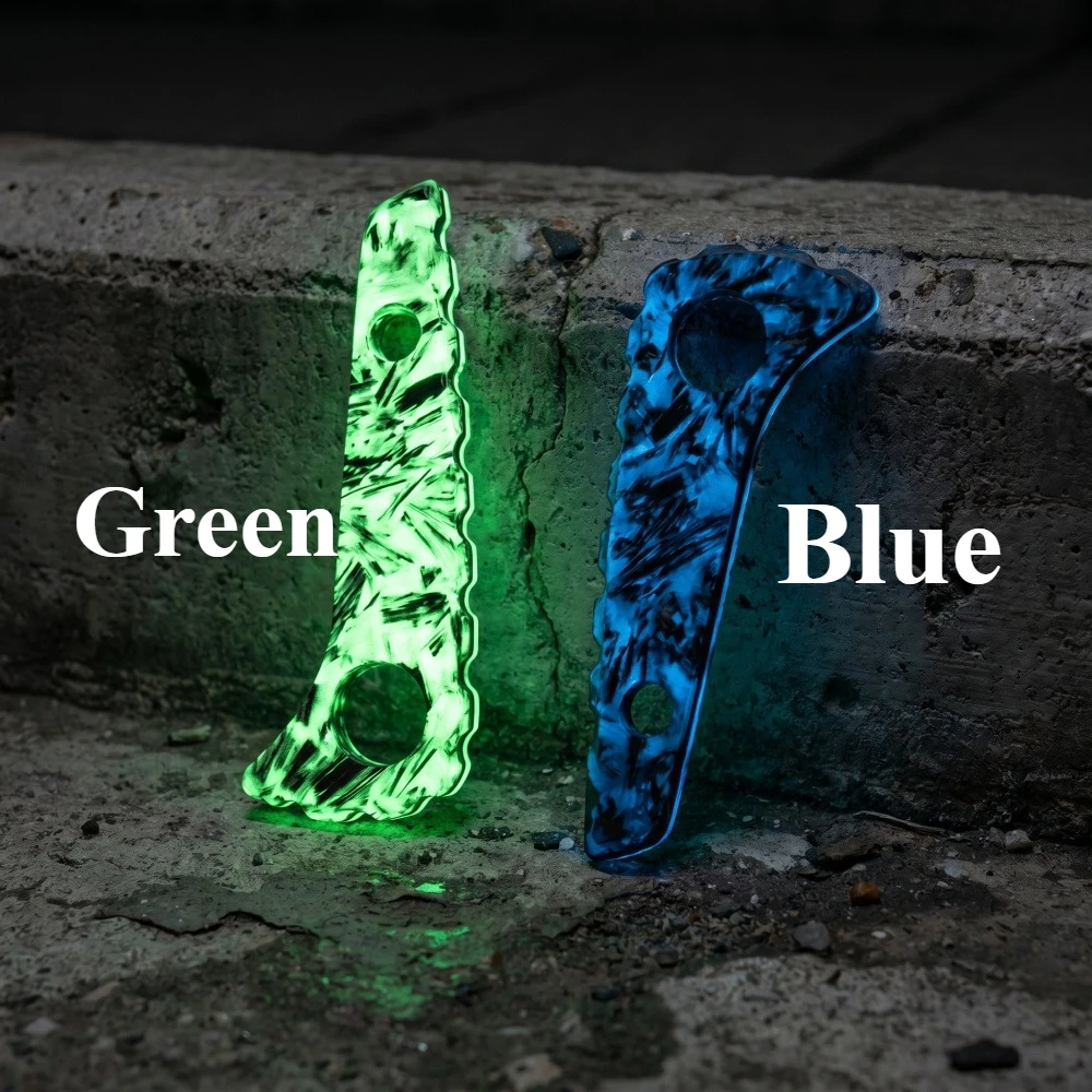 Carbon Fiber Glow-in-the-dark Carbon Resin C81 Backspacer for Folding Knives DIY Modification CNC Precision Machining