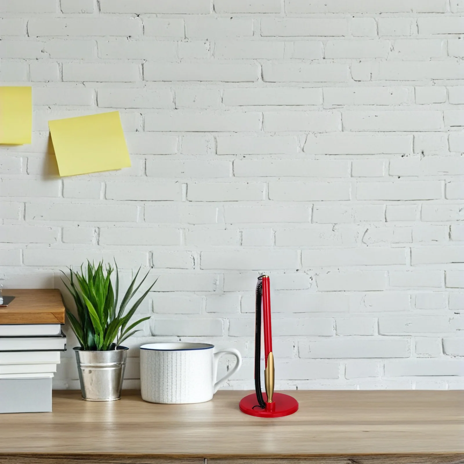 

4Pcs Pen and Stand Set Smooth Writing Desk Organizer for Office Teacher Graduation Event Decorative Use Black Red
