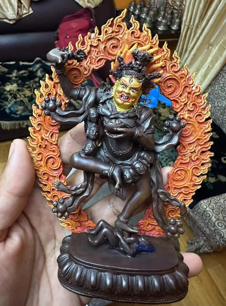 15CM Tibet Troma Nagmo Krodha Kali Protector Buddha Copper Statue