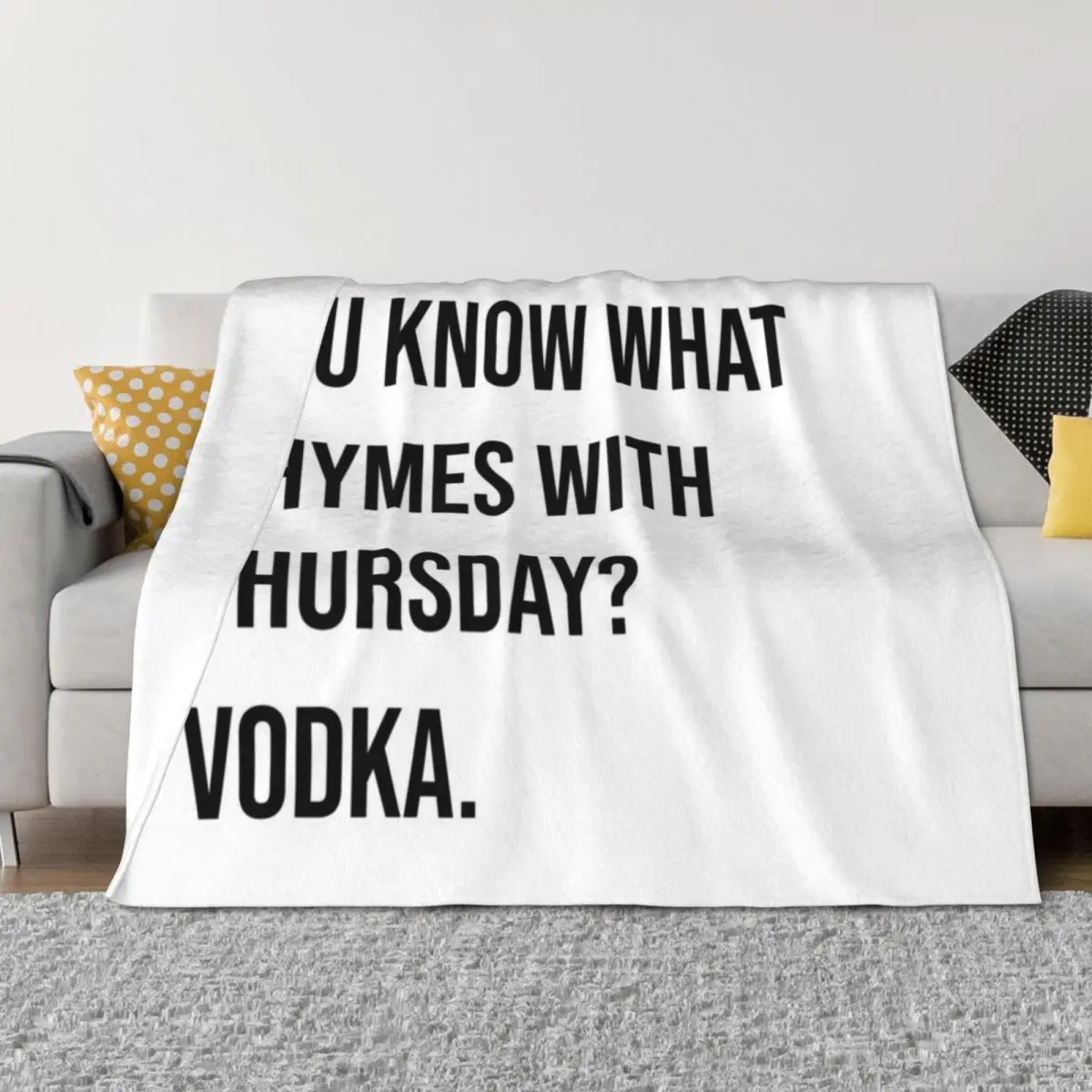 

VODKA Throw Blanket Vintage Designers Custom Shaggy Blankets