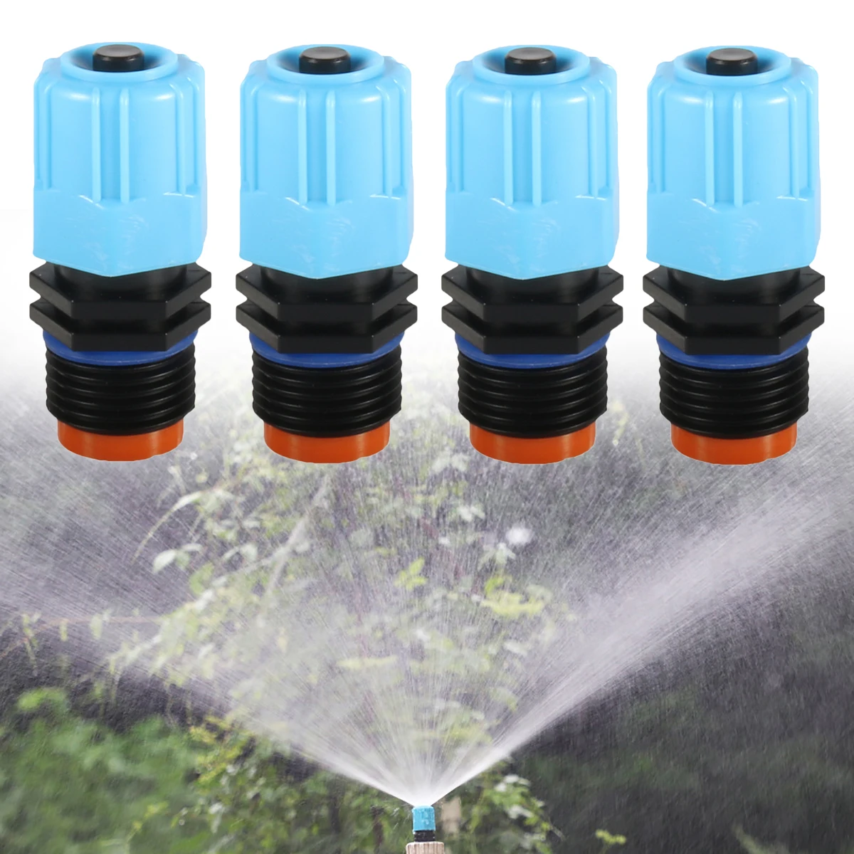 

5Pcs Blue Atomizing Nozzle 1/2" Male Thread Adjustable Sprinklers Garden Greenhouse Flowerbed Lawn Irrigation Watering Sprinkler