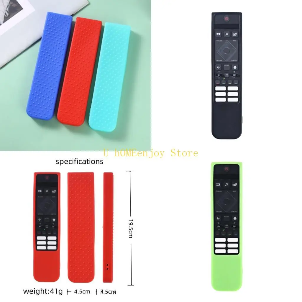 B0KF Slip Proof Glowing Silicone Skin For TV Remotes Customized Fit
