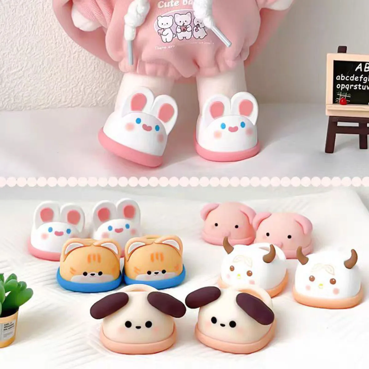 

DIY Doll Toys Decoration Shoes For 15-20cm Labubu Dolls Shoes Slipper Toys Casual Sandals Dolls Accessories