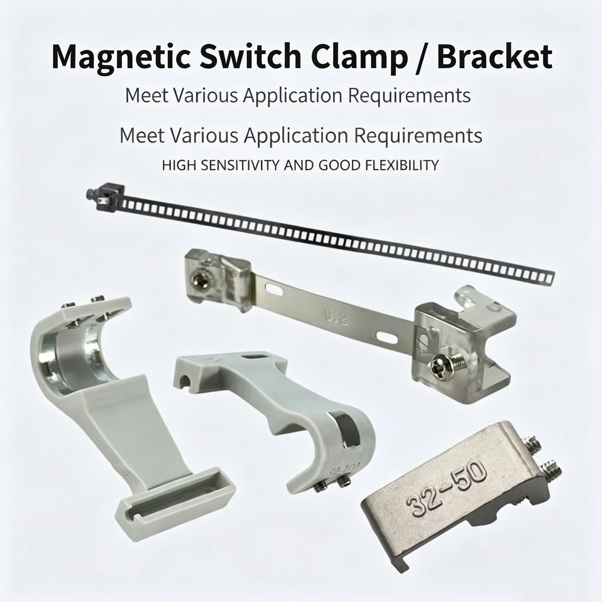Fixed Buckle Magnetic Switch SC Cylinder CS1-F/U CMSG/DMSG Stainless Steel Sensor Installation Bracket F-SC32/50/100SH PM6/8/10
