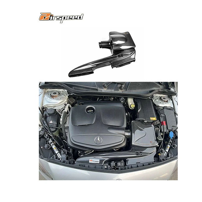 Airspeed Auto Engine Systems 100% Dry Carbon Fiber Cold Air Intake System For BENZ CLA220 CLA250 A200 A250 W176 2.0T