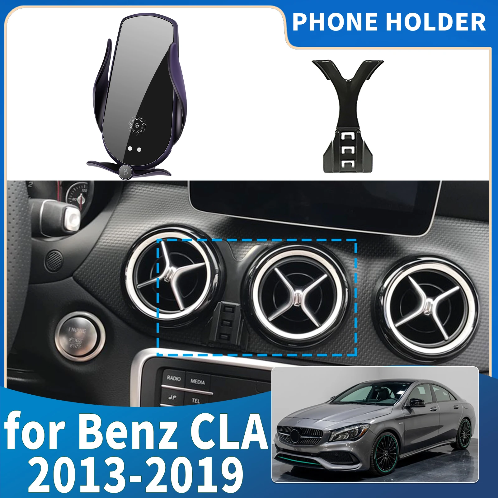 

fit for Mercedes Benz CLA C117 GLA 2013 20142015 2016 2017-2019 Integrated Screen Mount Phone Holder Mount Car accessoires