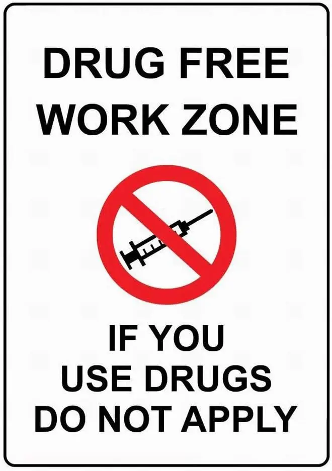 Safety Sign Danger Sign Warning Caution Drug Free Work Zone If You Use Drugs Do Not Apply Sign Wall Art Garage Decor Tin Me sign