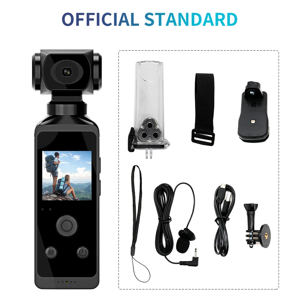 New 4K WiFi Action HD Camera 1.3-inch HD LCD Screen 270 Degrees Rotatable Wifi Mini Camera Pocket Camcorder HD Motion Camera