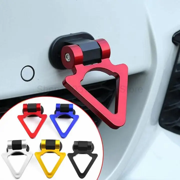 2 designs Car Styling Trailer Hooks Sticker Decoration Car Auto Rear Front Trailer Simulation Racing Ring Vehicle Towing Hook