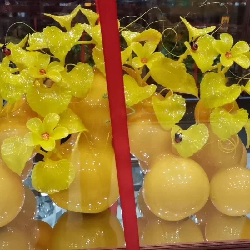Purely handmade glazed lantern gourd (Fulu)