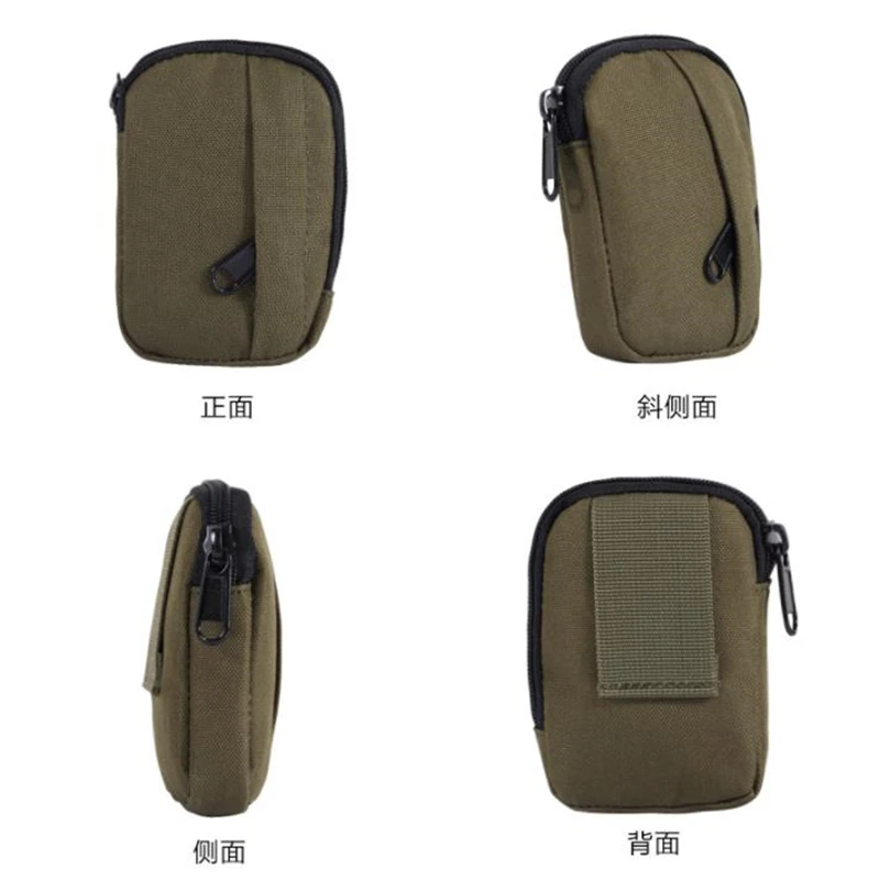 Tactical Mini Wallet Card Bag Small Pocket Key Pouch Money Bag Men Waterproof Portable EDC Pouch Hunting Outdoor Waist Bag Nylon