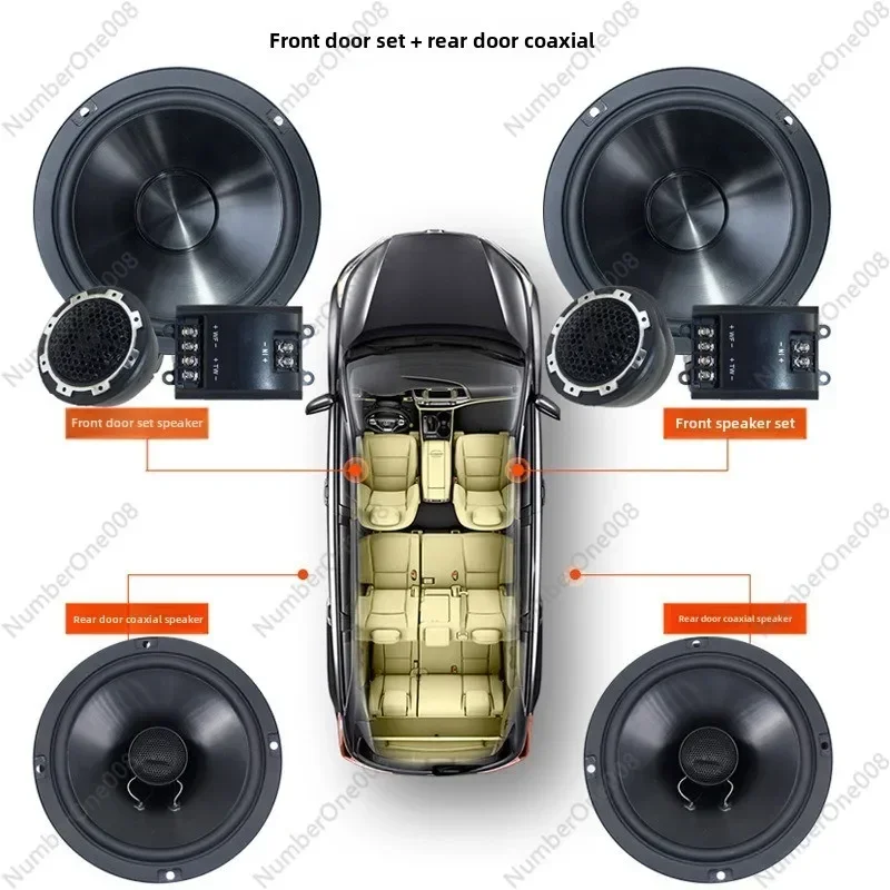 Wholesale car audio speaker modified 6-inch 6.5-inch set of high and medium bass coaxial speaker car speaker