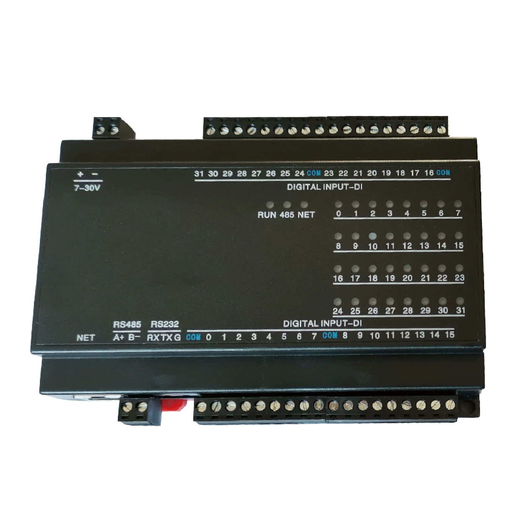 

32 DI Digital Input 232 485 Ethernet LAN RJ45 Modbus RTU TCP IP DIN Rail Remote IO Controller A/D Collector I/O Module T-080