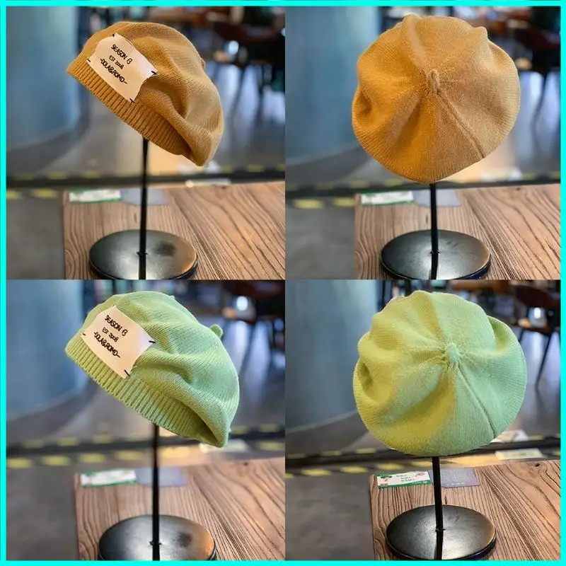 

Ретро берет литературный художник Шляпа восьмиугольная кепка Простая вязаная шляпа на открытом воздухе и помещении