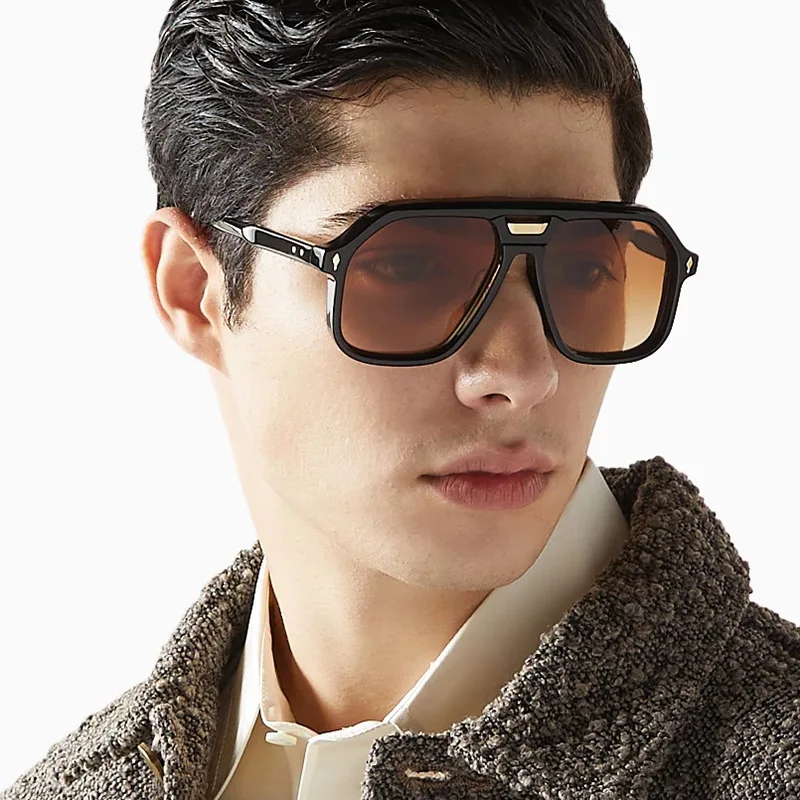 جديد شعاع مزدوج كبير إطار الطيار نظارات موضة المرأة مصمم النظارات الشمسية الرجال الصيف القيادة النظارات UV400 النظارات