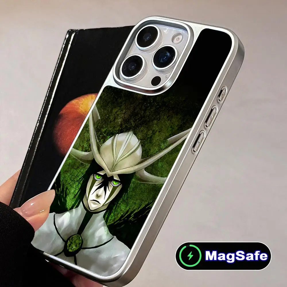 Funda para Teléfono Móvil Ulquiorra Cifer con Baño de Plata y Magsafe para iPhone 17 16 15 14 13 12 11 Air Pro Max Plus, Carcasa Colorida