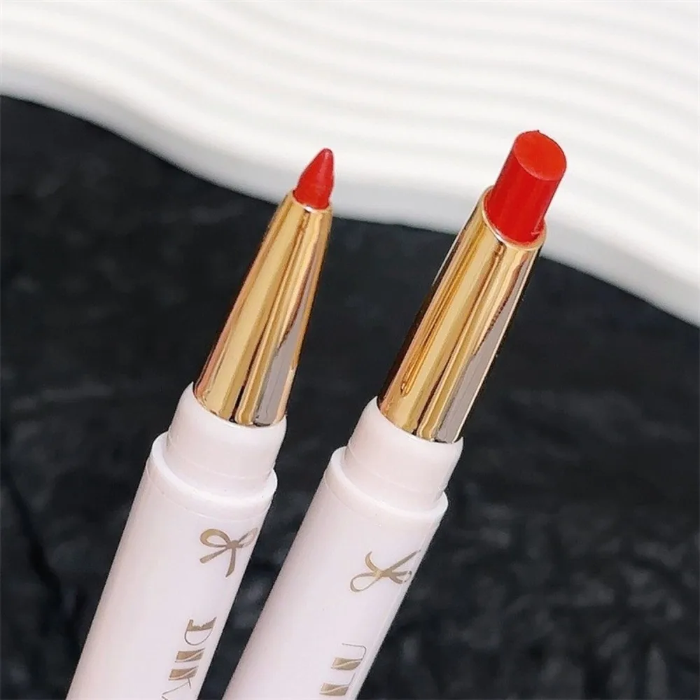 Nuevo Delineador de labios de doble punta, hidratante, resistente al agua, lápiz labial mate de larga duración, lápiz labial mate suave no transferible