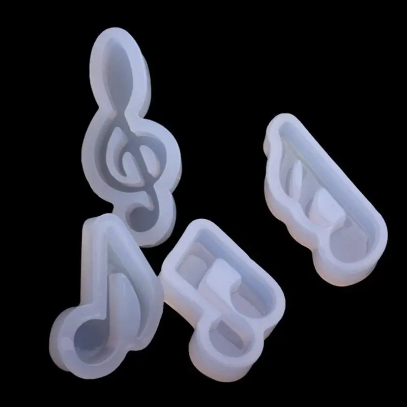 4pcs/set Musical Note Silicone Mold Music Symbol Fondant Chocolate Sugarcraft Mould Cake Decorating Tools Baking Accessories