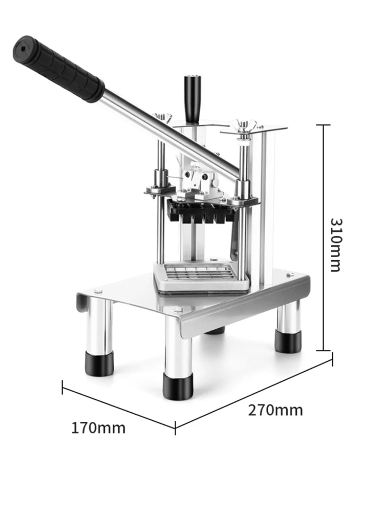 Alat dapur Manual pemotong kentang goreng, mesin pemotong buah sayuran