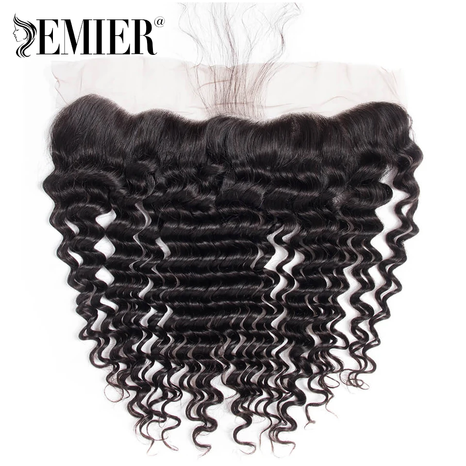 Deep Wave 4x4 5x5 6x6 Lace Closure Brazilian Human Hair 13x4 Lace Frontal PrePlucked Natural Color HD Lace Closure For Women