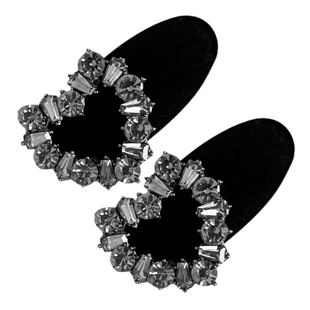 

2pcs Flash Diamond Hair Clips Heart Shaped Mini Cute Accessories Women Girls Tiny Hairpins Small Size Hair Decorations