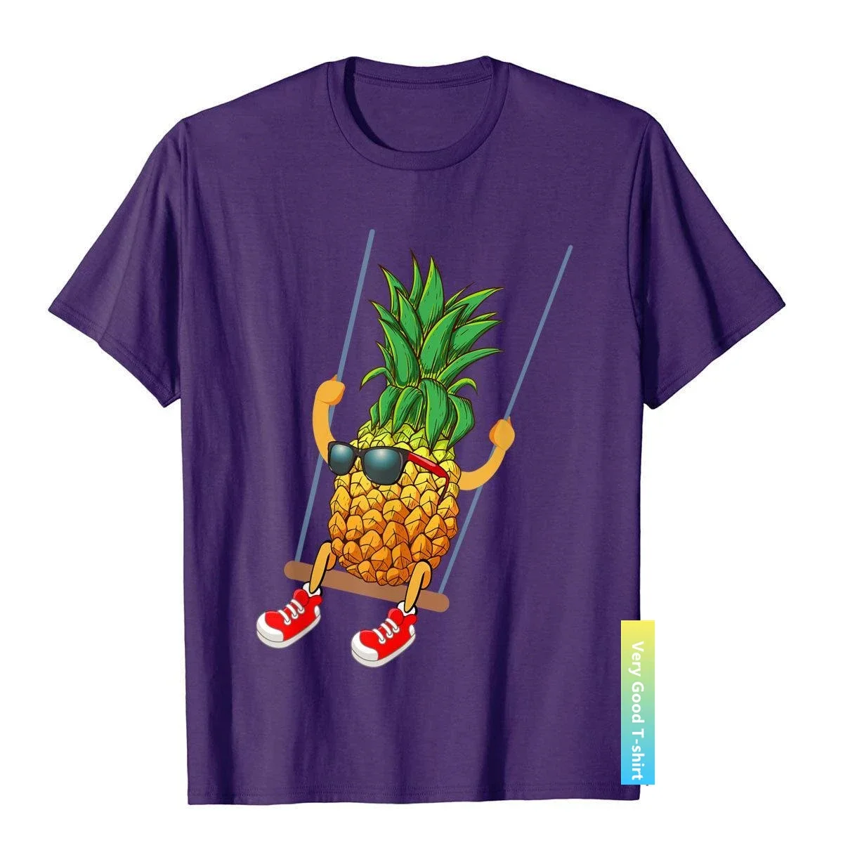 Funny Swinging Pineapple Swinger T-Shirt Prevailing Men T Shirt Simple Style Tops Shirts Cotton Vintage