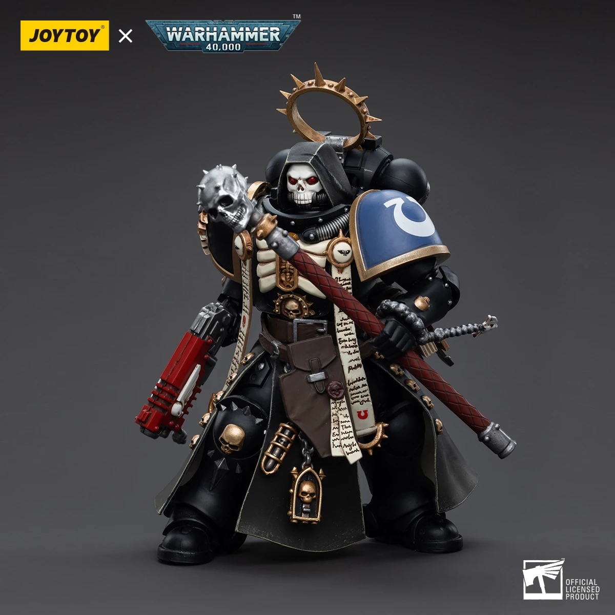

JOYTOY Warhammer 40k Ultramarines Primaris Chaplain Brother Varus Action Figures Decoration Original Doll Collection Gift Model