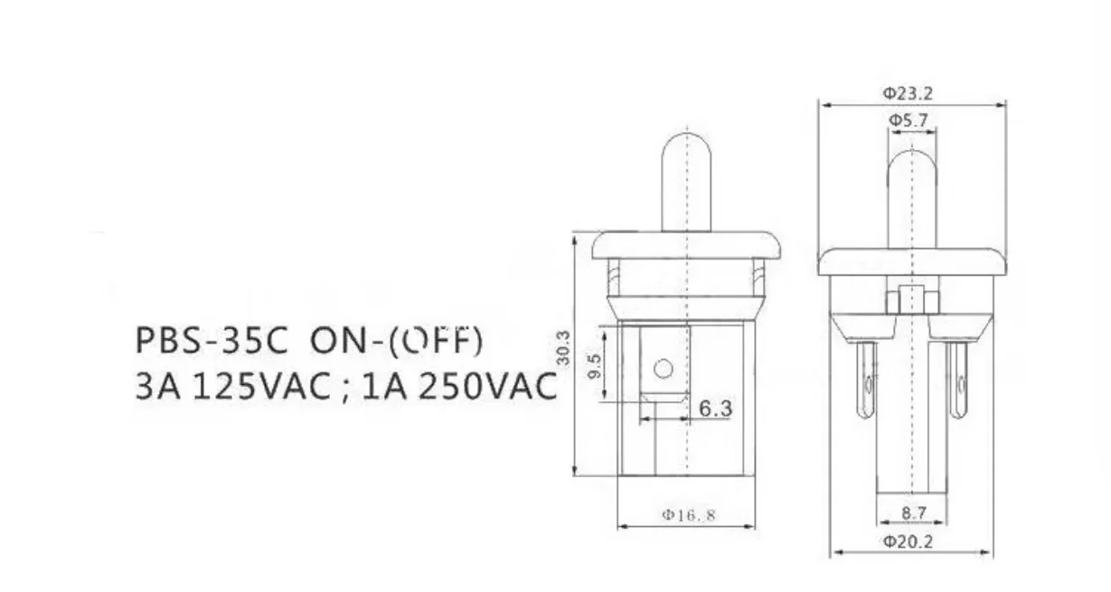 Refrigerator door accessories Refrigerator light switch Door control switch Reset door light button NO.C3025