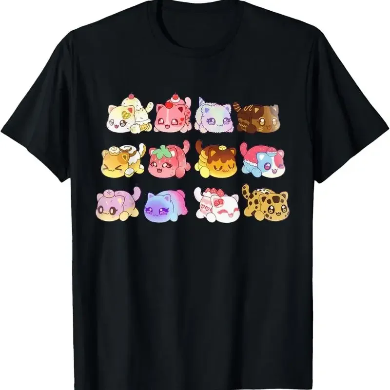 Camiseta de Felpa con Diseño de Gatos Meemeow