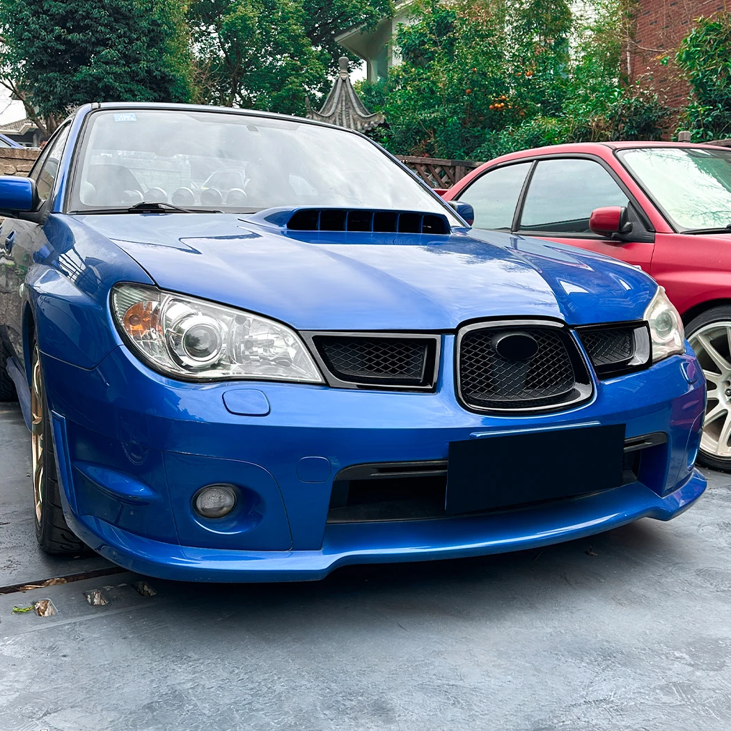Imagen 7: Para Subaru Impreza WRX STI 9th 2006-2007 rejilla de coche rejilla de capó delantero parrilla de parachoques de carreras modificación Exterior negro brillante