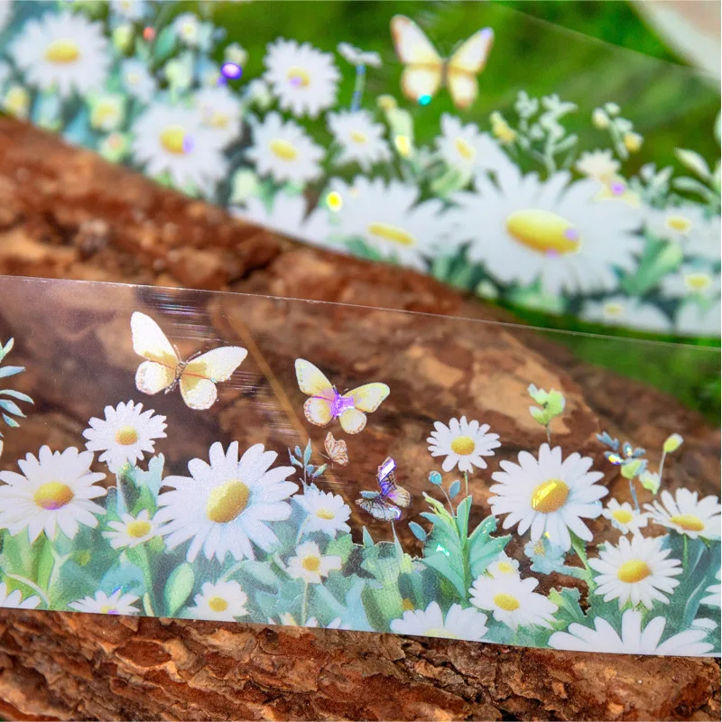 PET Washi Tape Vintage Floral Butterfly Washi Tape Decorative Tapes For Scrapbooking Supplies Junk Journal Journaling Art Crafts