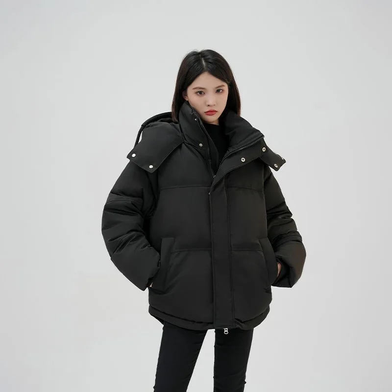 Winter Hooded Down Cotton Coats Tops Snow Wear Warm Women Chaqueta Loose Casual Classic Casaco Korea Fashion New Jaqueta Abrigo