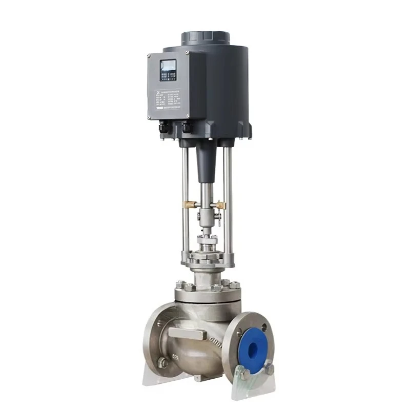 Two-way steam electric actuator valve Pn16 hot oil liquefied petroleum gas temperature electric control valve