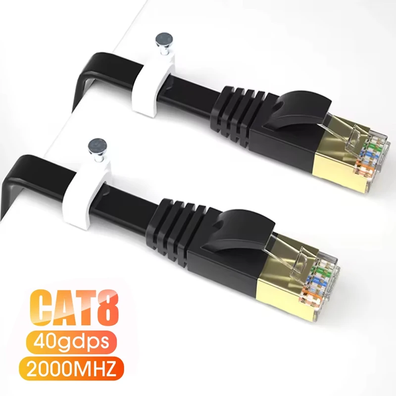 SFlat Ethernet Cable Cat5 Cat6 Cable Network LAN Cord Wire RJ45 For Router Computer