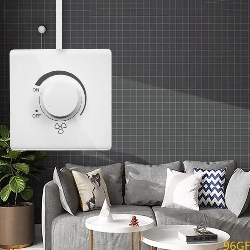 96GF زر الجدار باهت تبديل الإضاءة الإضاءة مفتاح التحكم في سرعة مروحة التحكم