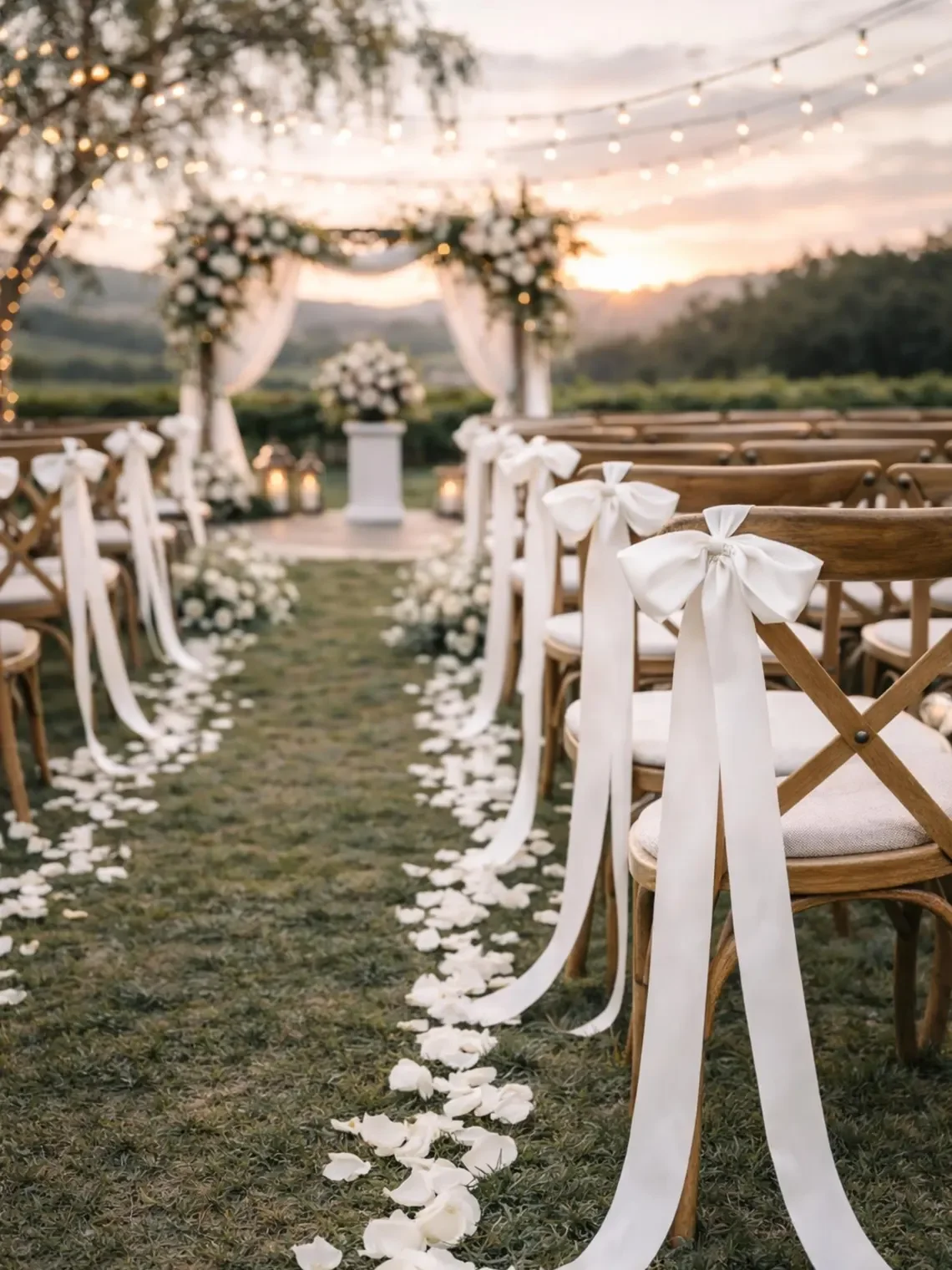 5 adet Saten Sandalye Yay Düğü - Champagne Tower Set incelemesi ve fiyatı
