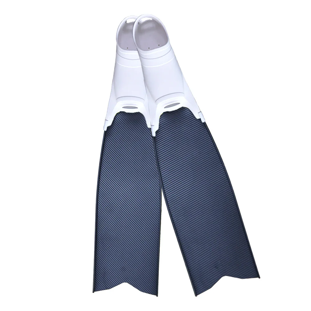 Vollständige Tauchflossen, professionelle Schnorchelflossen, Strandschuhe mit langen Flossenblättern für Freitauchen, Speerfischen, Freitauchflossen – Detail 12