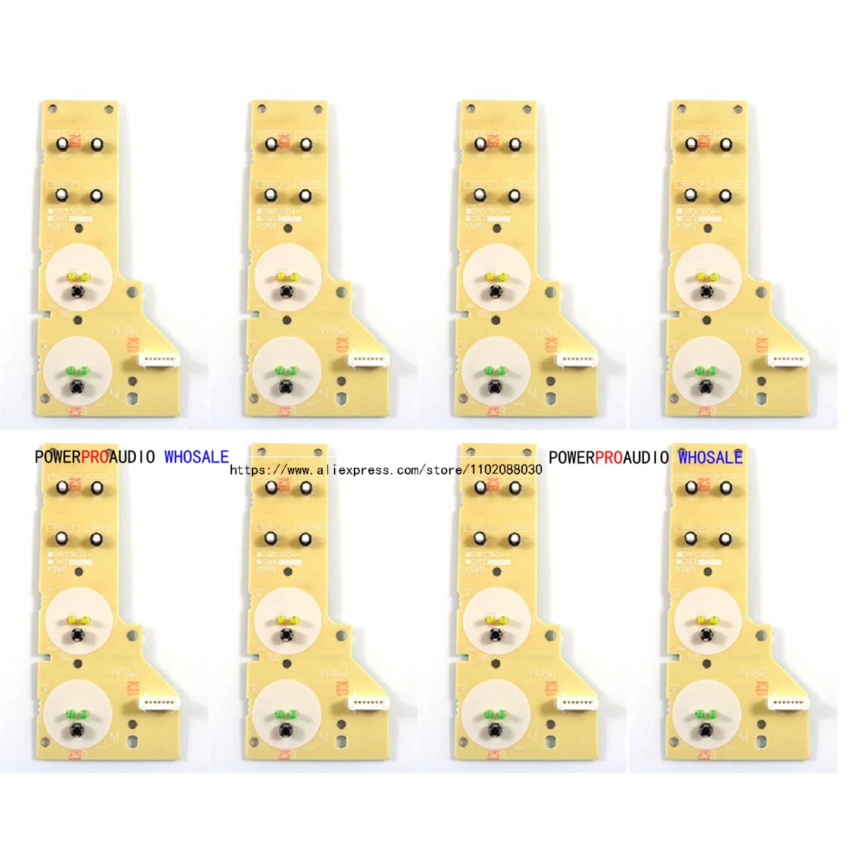 8PCS Play Pause Cue Switch KSWB PCB for Pioneer XDJ 1000 1000MK2 (DWX3604 / DWX3924) yellow Board