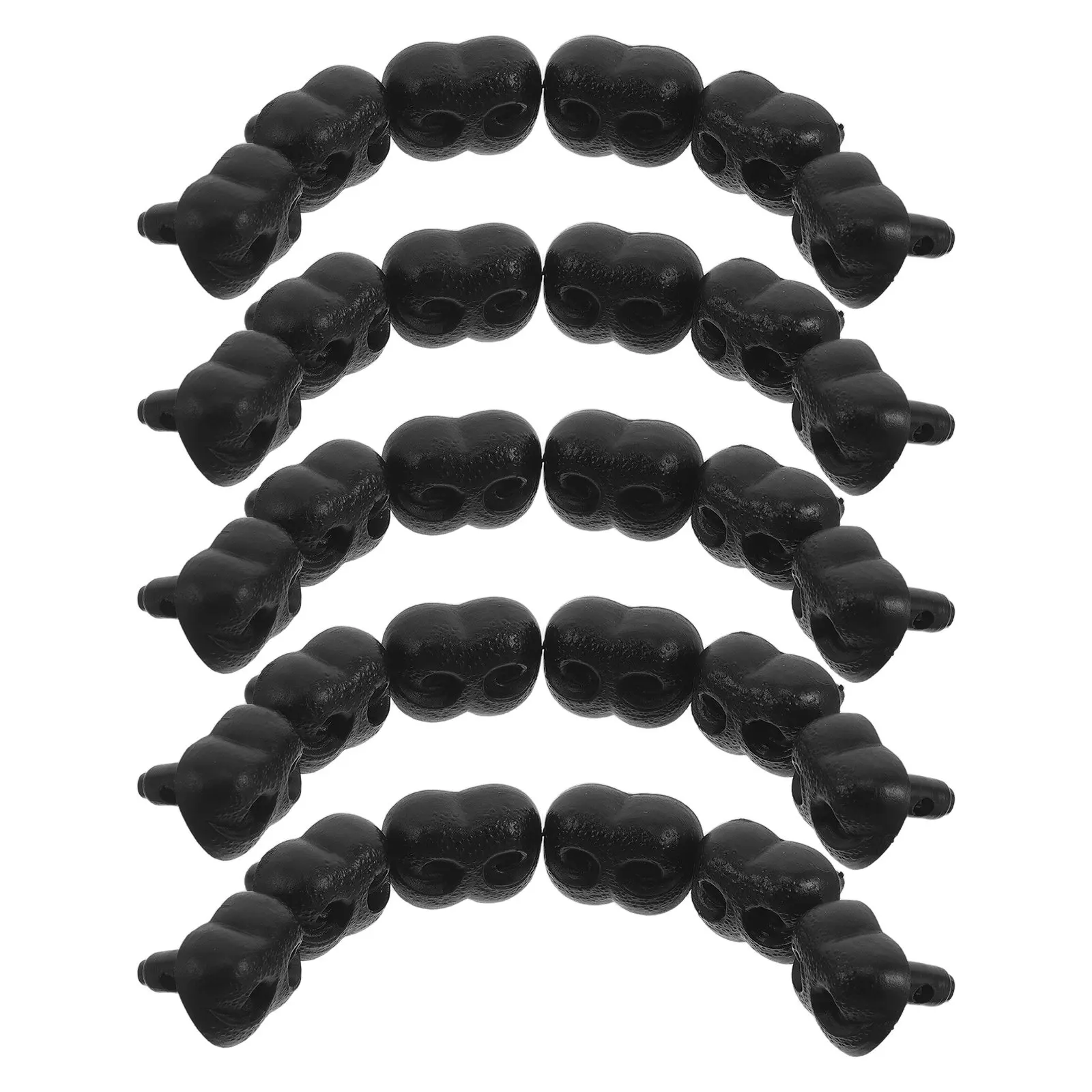 

100 шт. мультяшных безопасных носиков из мягкого хлопка для поделок, рукоделия, изготовления мягких игрушек, черные, 18 мм