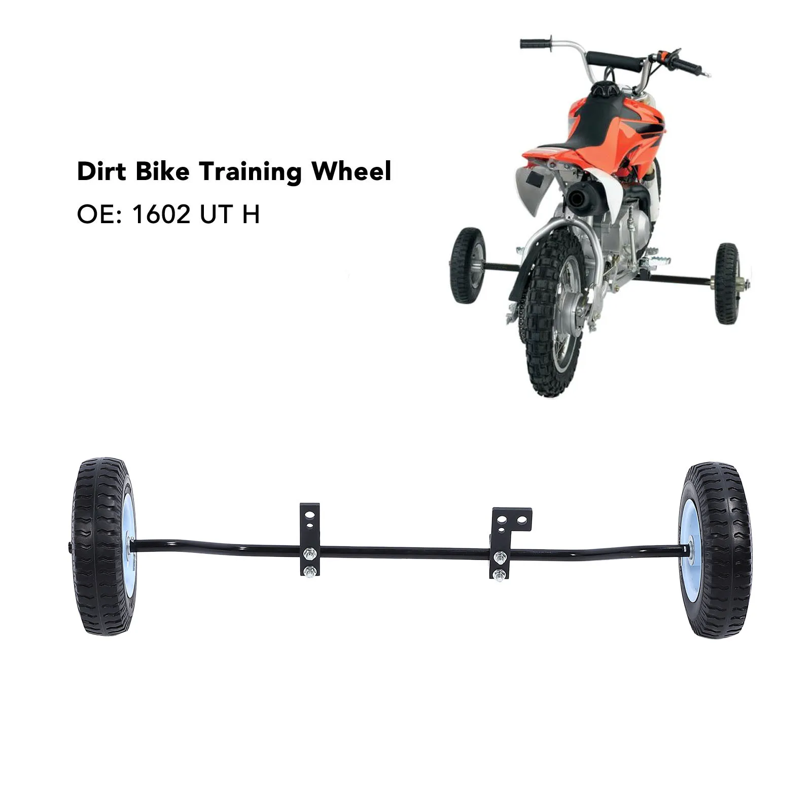 Off Road Training Wheel Adjustable Training Wheel Anti Rust 8inch Spacing Tolerance Wear Resistant Tires for 50cc Motorcycles