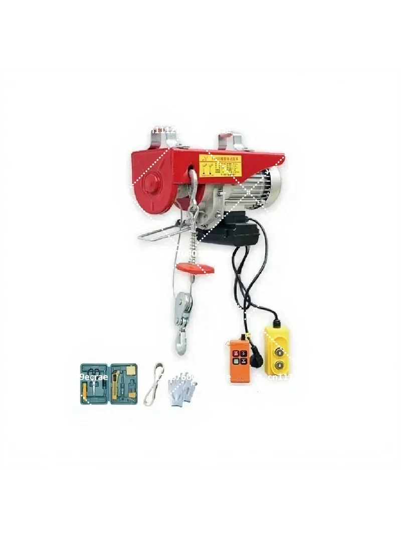 Electric Hoist 600kg Lifting Crane Cable Winch for Garage Elevator with Wired/Wireless Remote Control Lifter