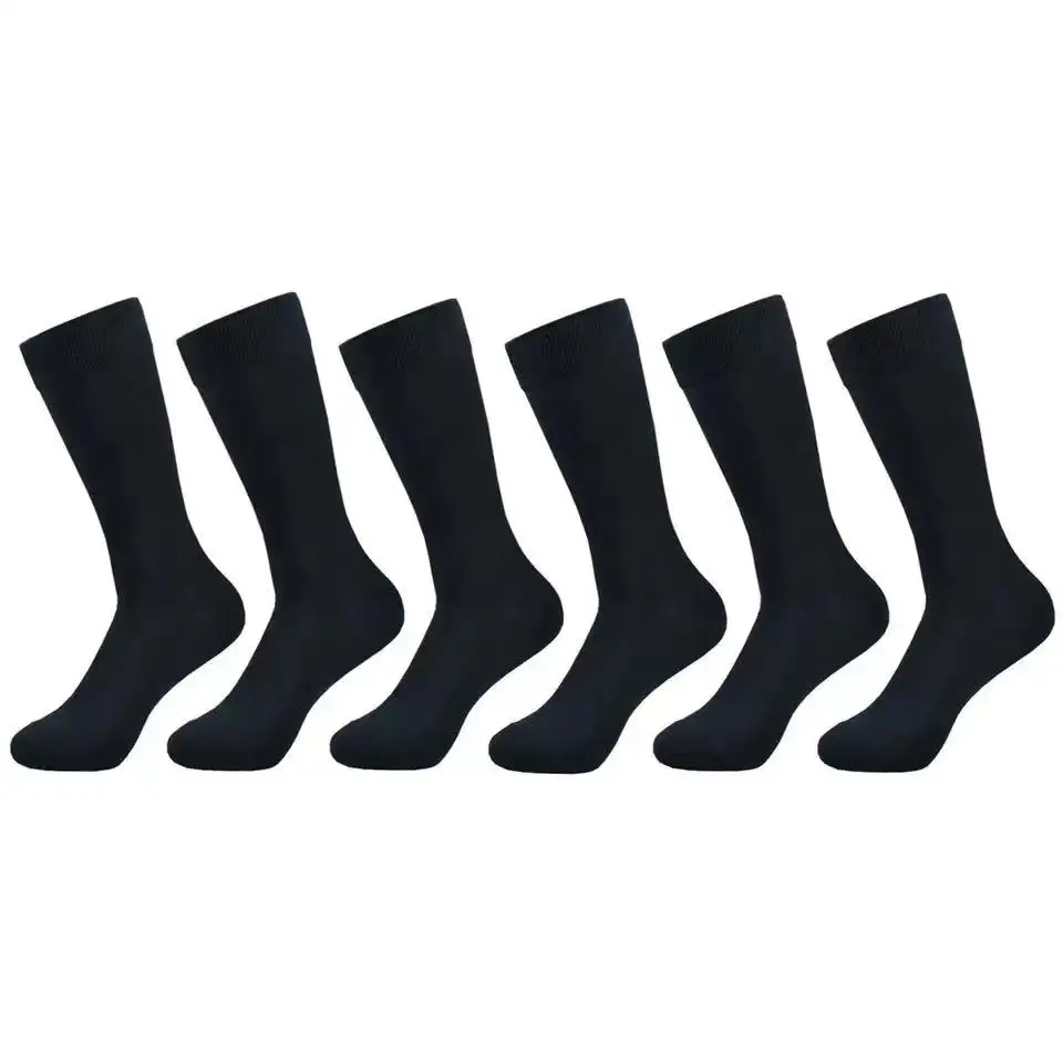 6 Pairs Middle Tube Socks For Men Solid Colour In White and Black Streetwear Harajuku Fashion Breathable and Casual Socks