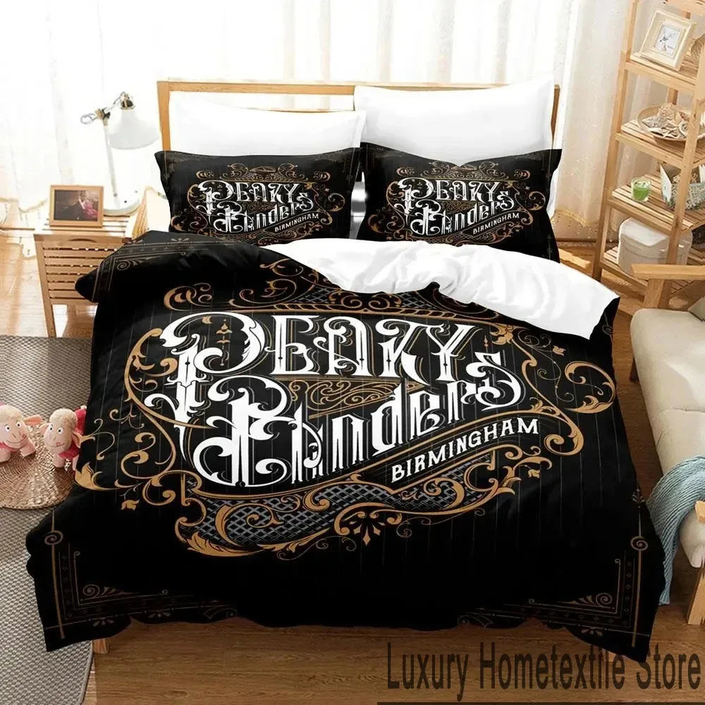 

3D Print Peaky TV Blinders Bedding Set Double Twin King Duvet Cover Comforter Pillowcase Boys Girls Adults Bedroom